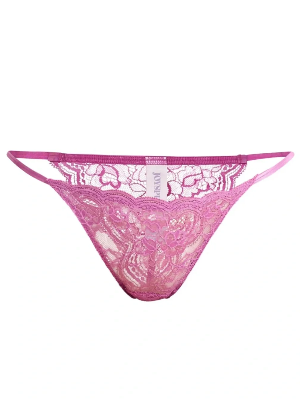 String Thongs with Scalloped Lace, 3-Pack